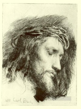  Bloch Pintura - Retrato de Cristo Carl Heinrich Bloch